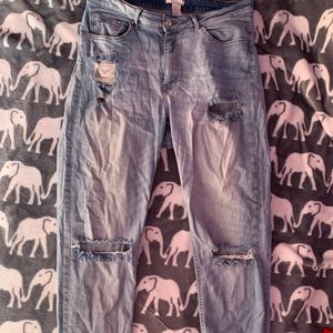 Light wash distressed Boyfriend Jeans